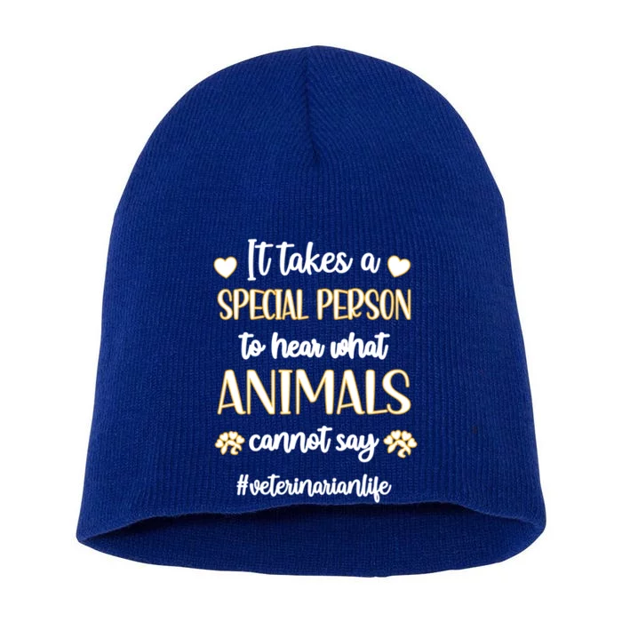 Veterinarian Life Future Vet Tech Veterinarian Appreciation Gift Short Acrylic Beanie