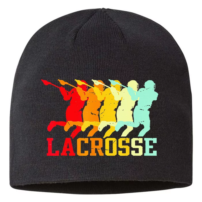 Vintage Lacrosse Funny Lacrosse For College Lacrosse 8 1/2in Sustainable Knit Beanie