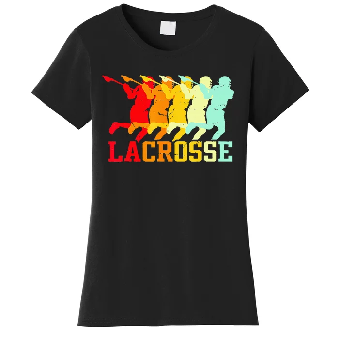 Vintage Lacrosse Funny Lacrosse For College Lacrosse Women's T-Shirt