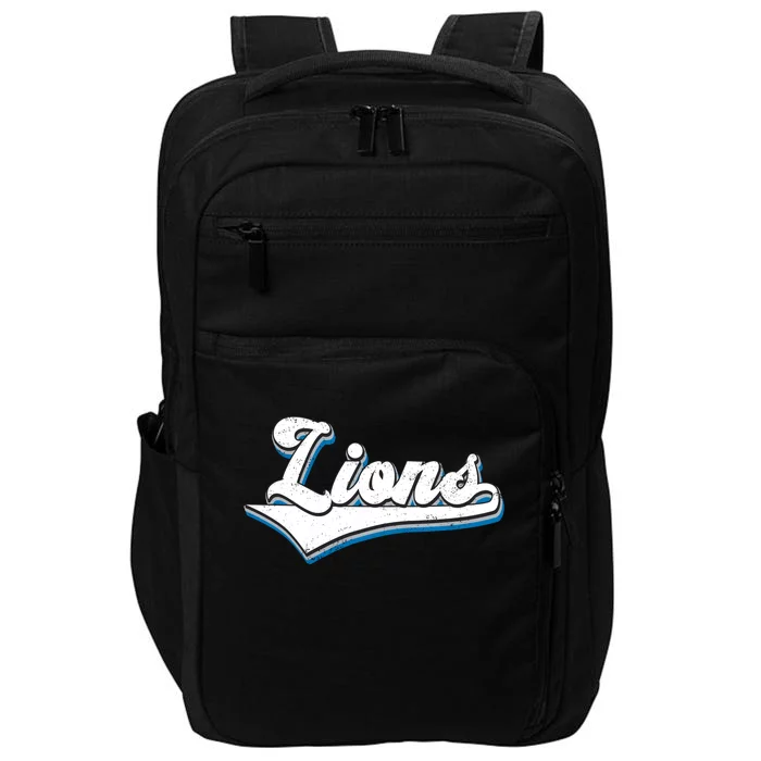 Vintage Lion Football Logo Impact Tech Backpack