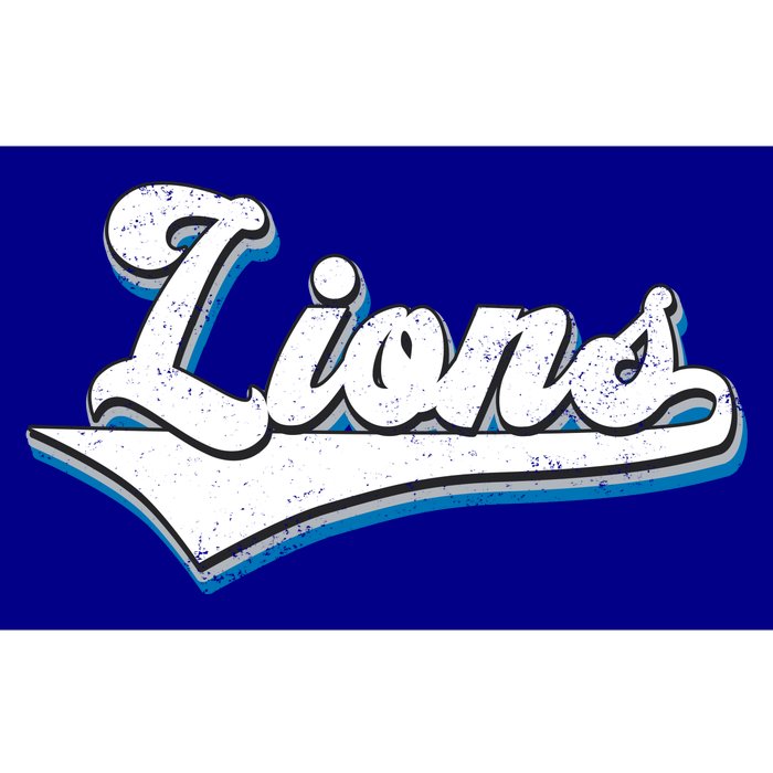 Vintage Lion Football Logo Bumper Sticker