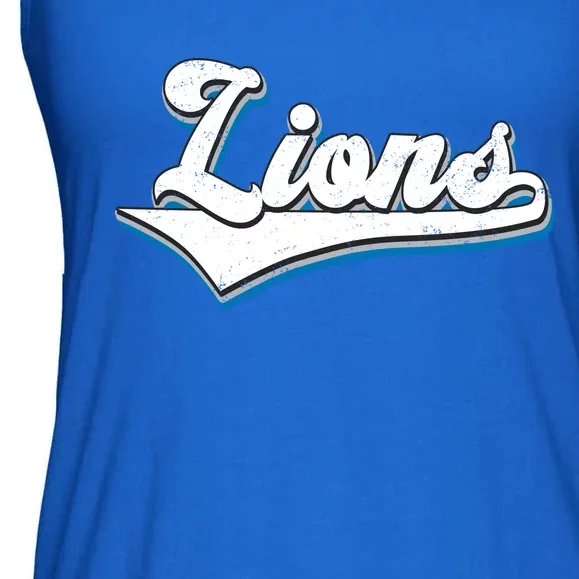 Vintage Lion Football Logo Ladies Essential Flowy Tank