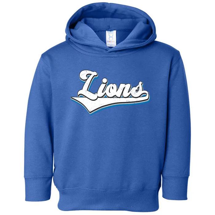 Vintage Lion Football Logo Toddler Hoodie