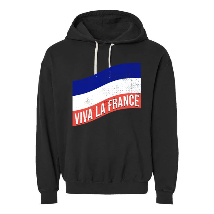 Vive La France Bastille Day French Revolution Robespierre Gift Garment-Dyed Fleece Hoodie