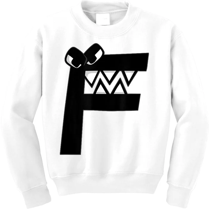 Villain Letter F Costume Boys Matching Evil Alphabet Lore Kids Sweatshirt