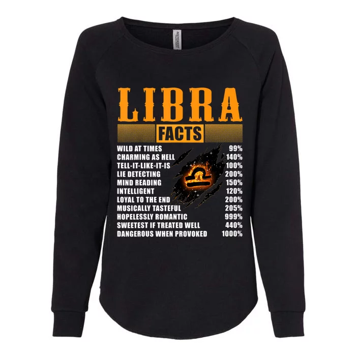 Vintage Libra Facts Funny Zodiac Sign Birthday Horoscope Meaningful Gift Womens California Wash Sweatshirt