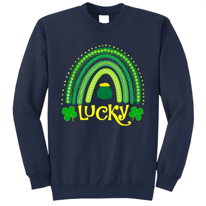 Vintage Lucky Green Irish Shamrock Rainbow St Patricks Day Sweatshirt