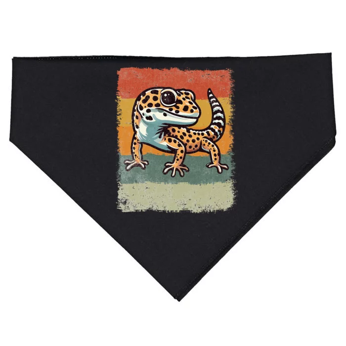 Vintage Leopard Gecko USA-Made Doggie Bandana