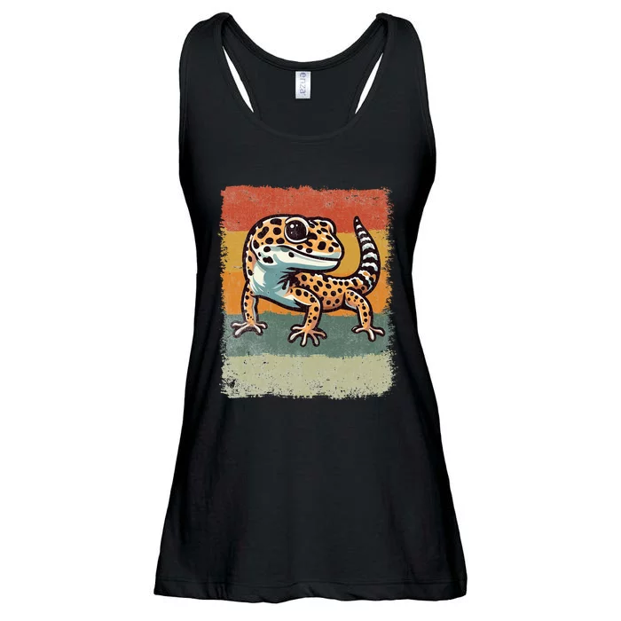 Vintage Leopard Gecko Ladies Essential Flowy Tank