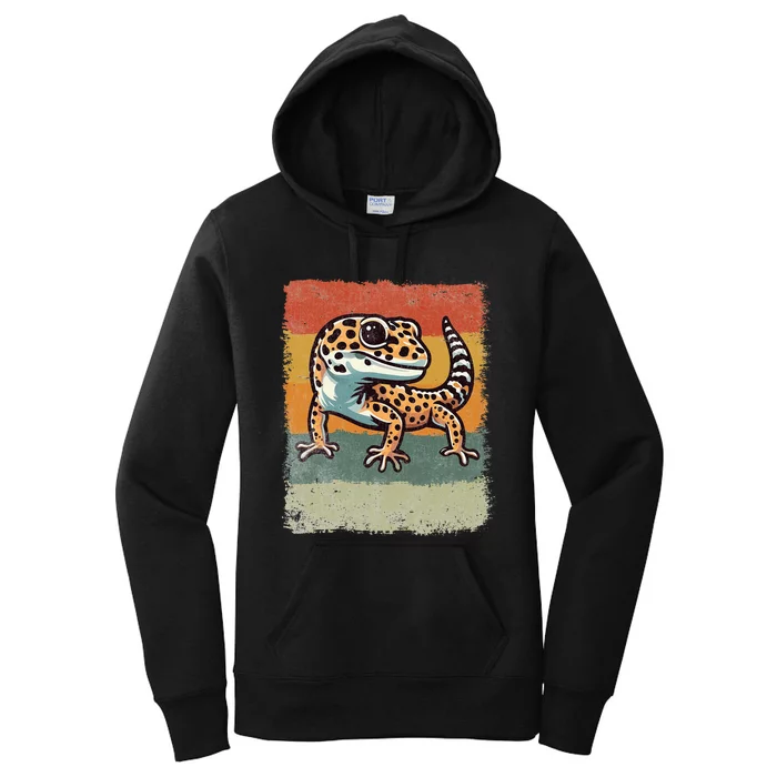 Vintage Leopard Gecko Women's Pullover Hoodie