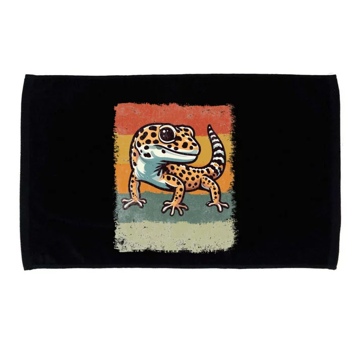 Vintage Leopard Gecko Microfiber Hand Towel