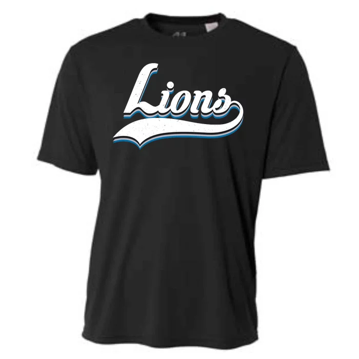 Vintage Lions Gift Football Cooling Performance Crew T-Shirt