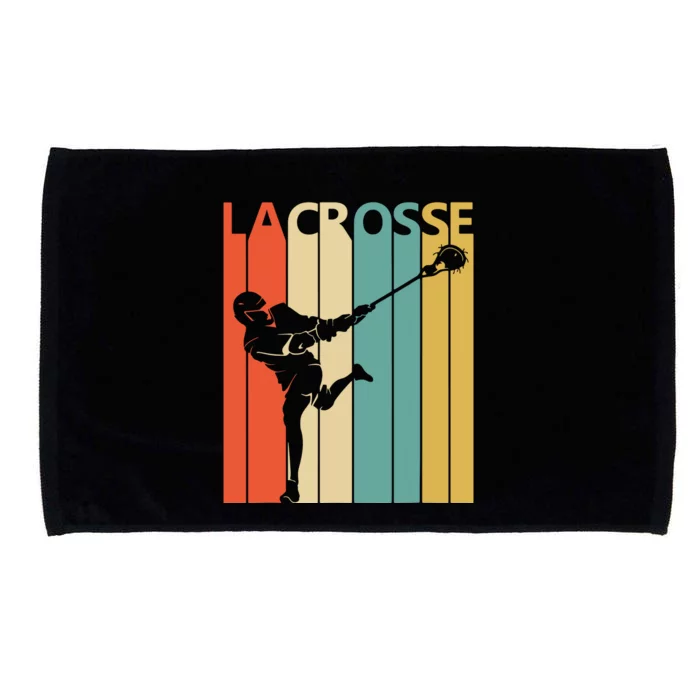 Vintage Lacrosse, Gift For Lacrosse Player Microfiber Hand Towel