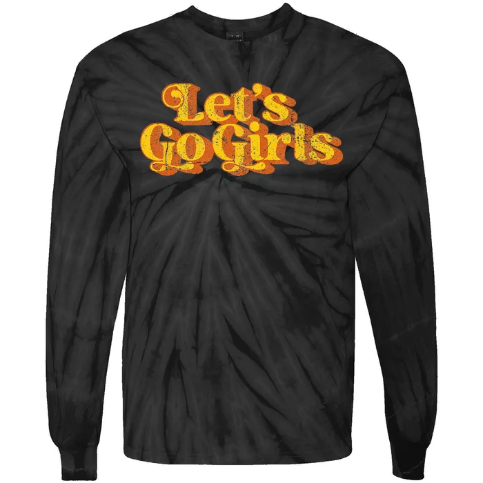 Vintage Lets Go Funny Country Music Retro 70s Tie-Dye Long Sleeve Shirt