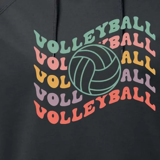 Volleyball Lovers Game Day Performance Fleece Hoodie