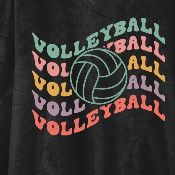 Volleyball Lovers Game Day Hooded Wearable Blanket