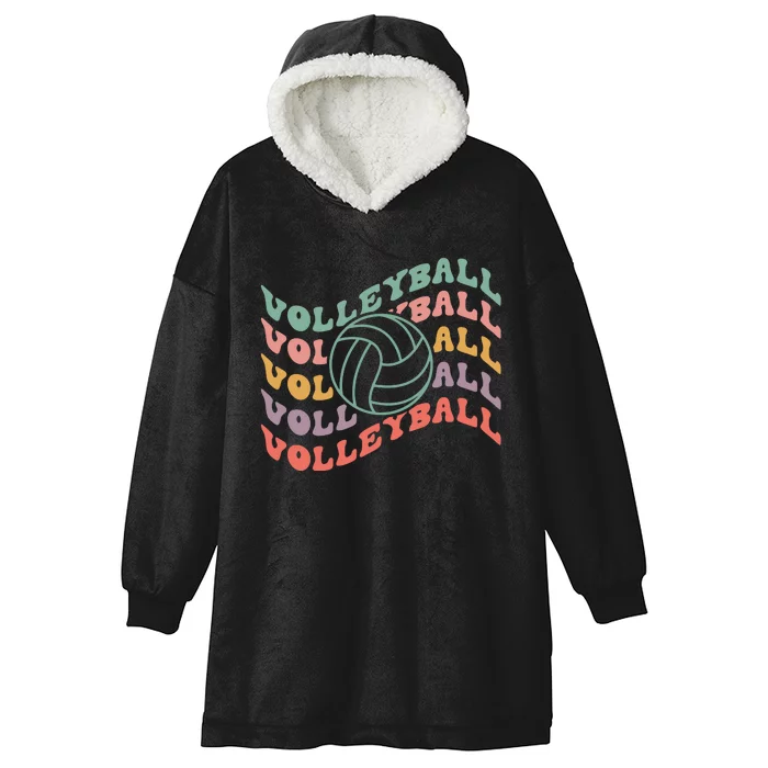 Volleyball Lovers Game Day Hooded Wearable Blanket