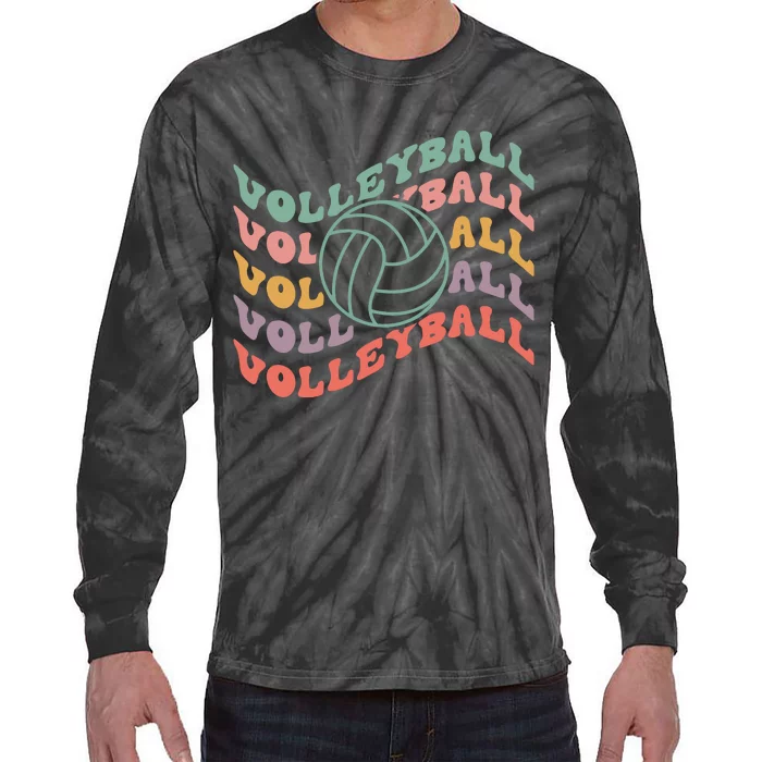 Volleyball Lovers Game Day Tie-Dye Long Sleeve Shirt