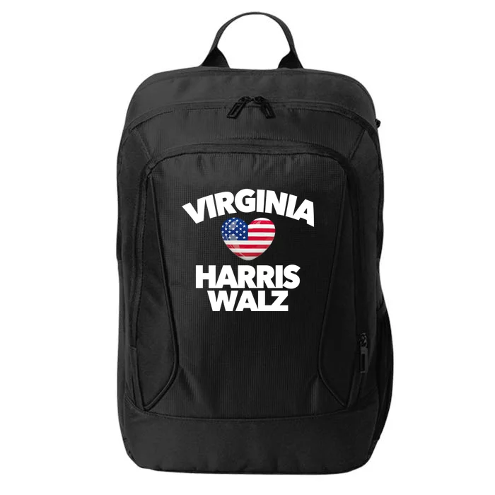 Virginia Loves Harris Walz America Vote Norfolk Richmond Va Gift City Backpack