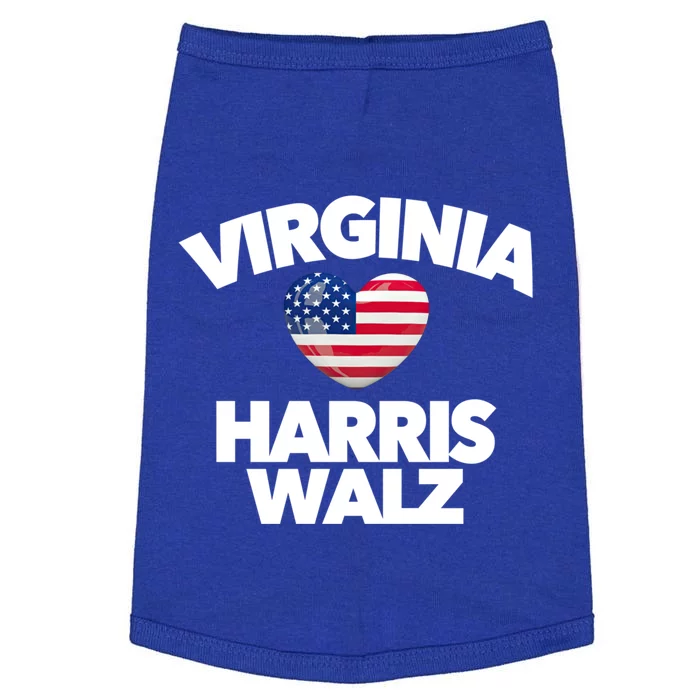 Virginia Loves Harris Walz America Vote Norfolk Richmond Va Gift Doggie Tank