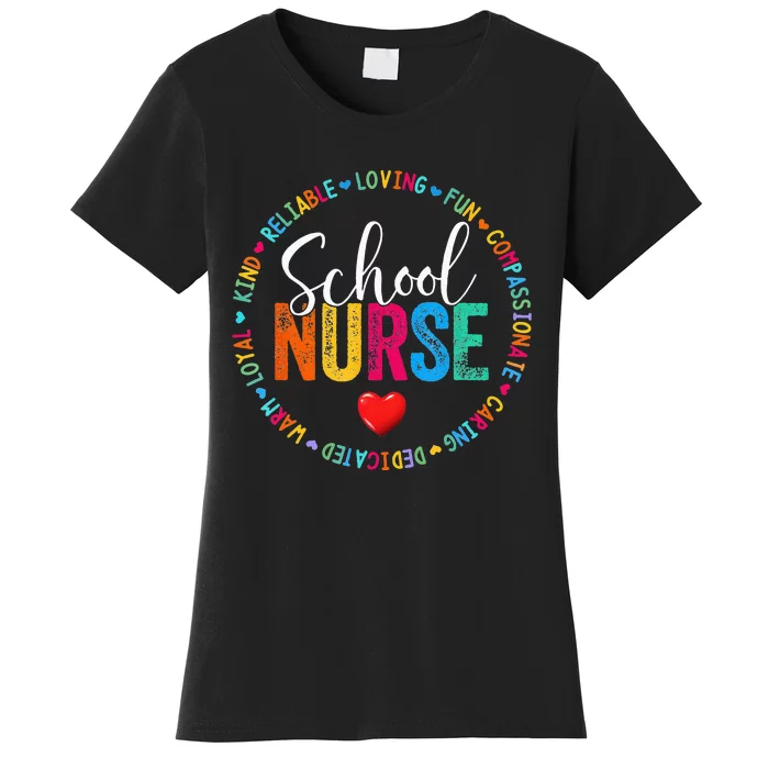 Vintage Love Heart Rn Nursing School Nurse Graduation Gift Women's T-Shirt