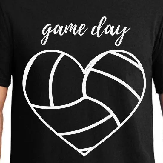 Volleyball Lover Heart Volley Gift for Players and Coaches Pajama Set