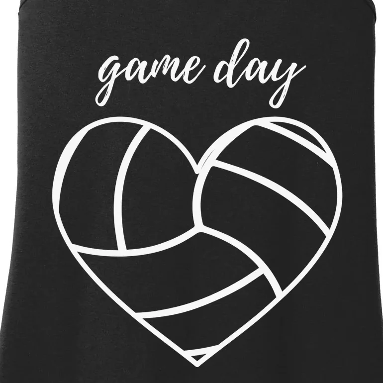 Volleyball Lover Heart Volley Gift for Players and Coaches Ladies Essential Tank