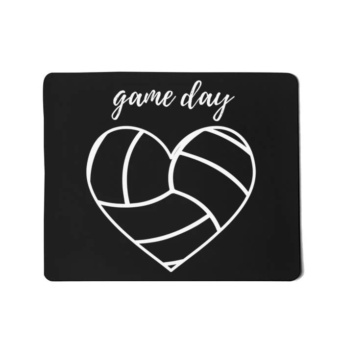 Volleyball Lover Heart Volley Gift for Players and Coaches Mousepad