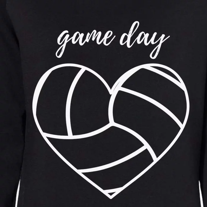 Volleyball Lover Heart Volley Gift for Players and Coaches Womens California Wash Sweatshirt