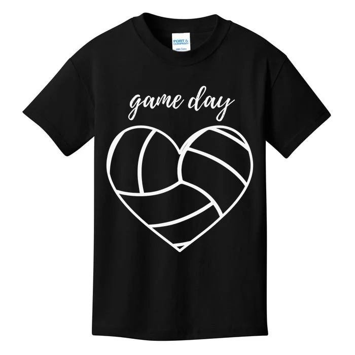 Volleyball Lover Heart Volley Gift for Players and Coaches Kids T-Shirt