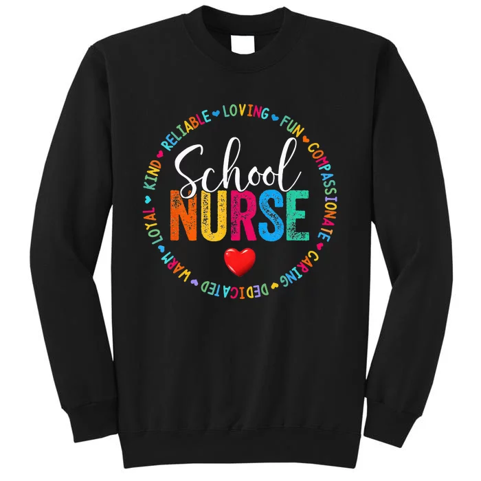 Vintage Love Heart Rn Nursing School Nurse Graduation Gift Tall Sweatshirt