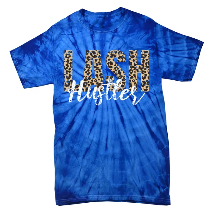 Vintage Lash Hustler Lash Artist Lash Tech Leopard Eyelash Cool Gift Tie-Dye T-Shirt