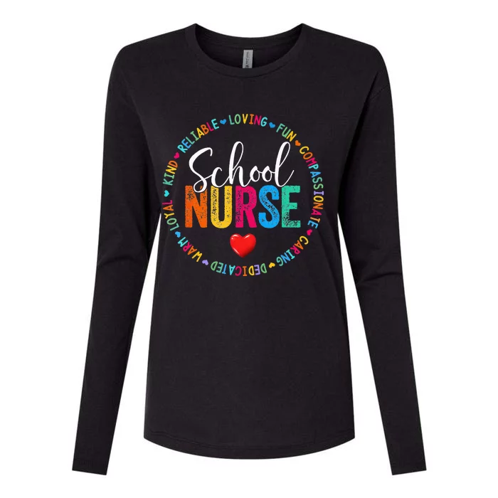 Vintage Love Heart Rn Nursing School Nurse Graduation Gift Womens Cotton Relaxed Long Sleeve T-Shirt