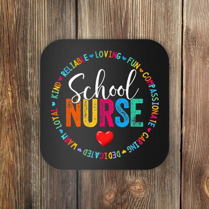 Vintage Love Heart Rn Nursing School Nurse Graduation Gift Coaster