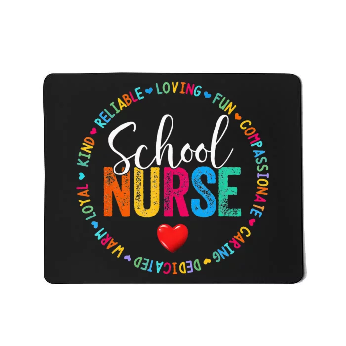 Vintage Love Heart Rn Nursing School Nurse Graduation Gift Mousepad