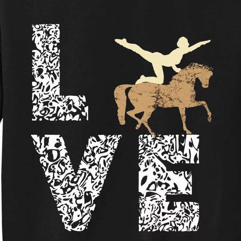 Vaulting Love Horseback Equestrian Horse Riding Acrobatics Sweatshirt