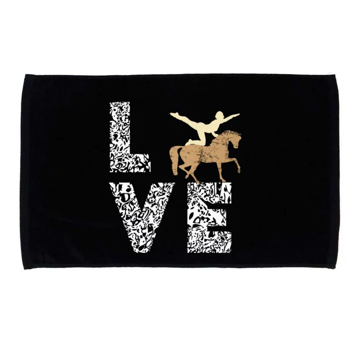 Vaulting Love Horseback Equestrian Horse Riding Acrobatics Microfiber Hand Towel