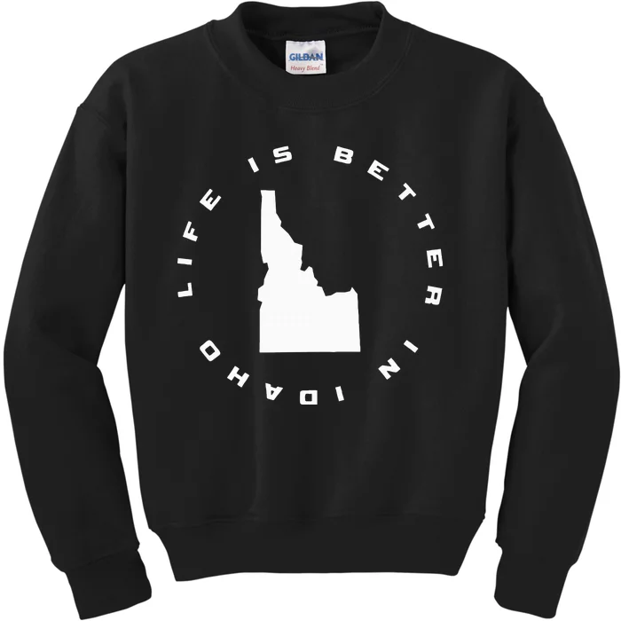 vintage Life is Better in Idaho Kids Sweatshirt