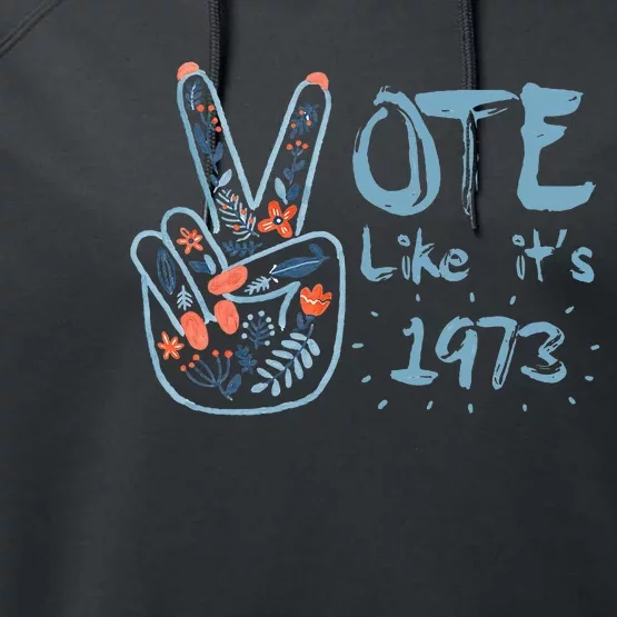 Vote Like Its 1973 Women Rights Performance Fleece Hoodie