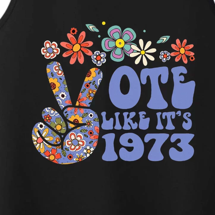 Vote Like Its 1973 Rights Peace Sign Performance Tank