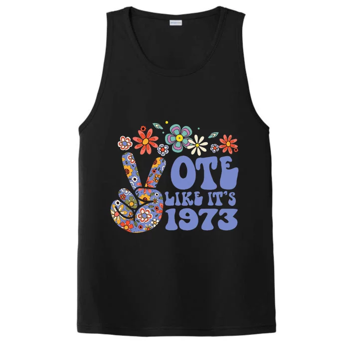 Vote Like Its 1973 Rights Peace Sign Performance Tank