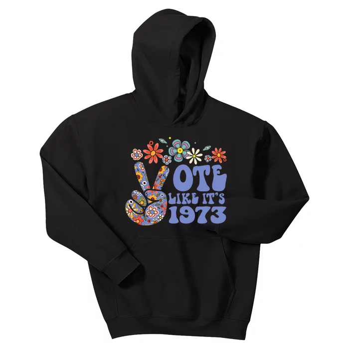 Vote Like Its 1973 Rights Peace Sign Kids Hoodie