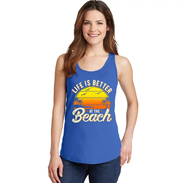 Vacation Life Is Better At The Beach Souvenir Gift Ladies Essential Tank