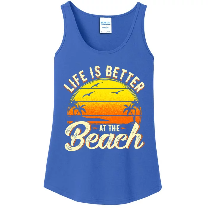 Vacation Life Is Better At The Beach Souvenir Gift Ladies Essential Tank