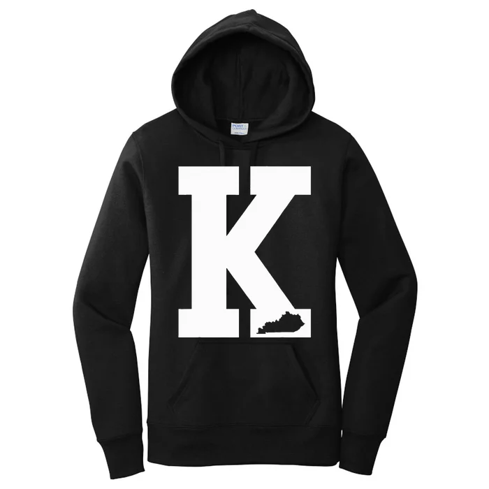 Vintage Letter K Kentucky Blue Women's Pullover Hoodie