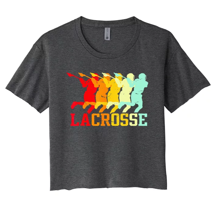 Vintage Lacrosse Lacrosse For College Lacrosse Women's Crop Top Tee