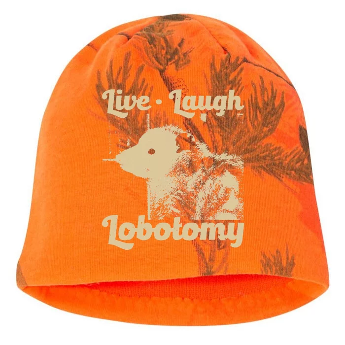 Vintage Live Laugh Lobotomy Lobotomies Retro Opossum Lovers Kati - Camo Knit Beanie