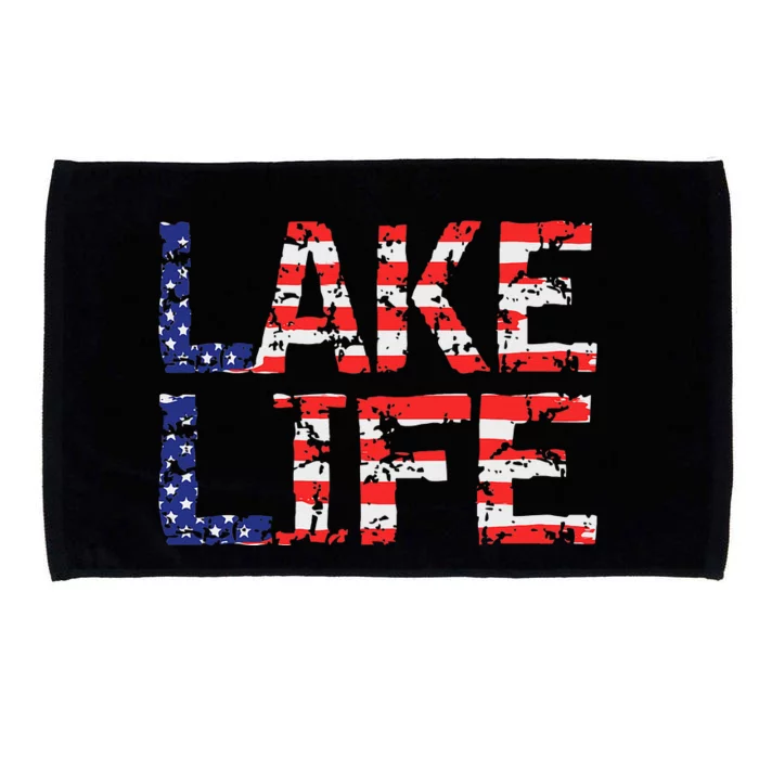 Vintage Lake Life 4th of July Patriotic Microfiber Hand Towel