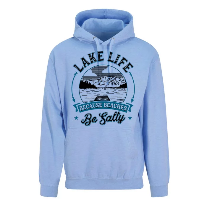 Vintage Lake Life Because Beaches Be Salty Unisex Surf Hoodie