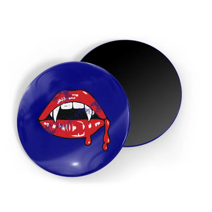 Vampire Lips Lazy Halloween Costume Blood Fangs Magnet